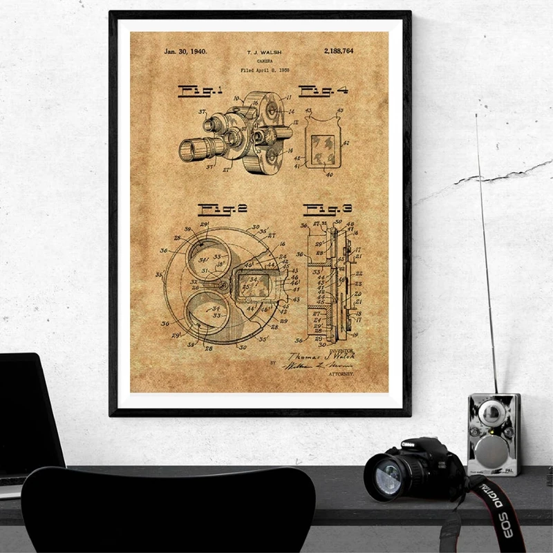Color Filter Camera Patent Art Print