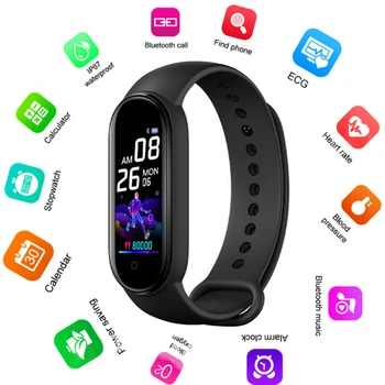 

M5S Smart Bracelet Watch Women Men Smartband Heart Rate Blood Pressure Fitness Tracker Bluetooth Sport Waterproof Smart Band 5S