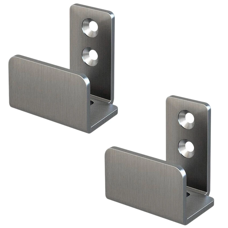 

2 Pcs Stainless Steel Adjustable Barn Door Floor Guide for All Both Grooved and Non-Grooved Door