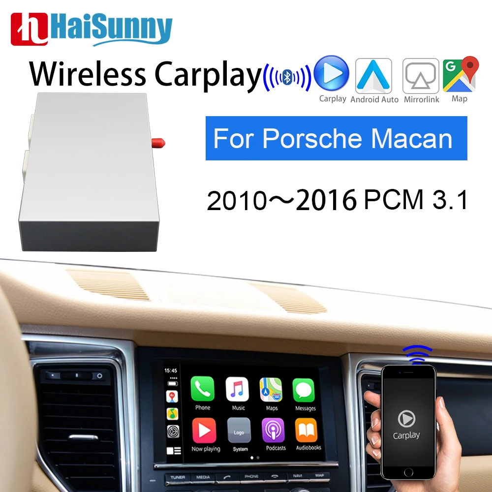 

HaiSunny Wireless CarPlay For Porsche Macan 2010-16 PCM3.1 Support Maps IOS Bluetooth Auto Multimedia Car play Adapter For Macan