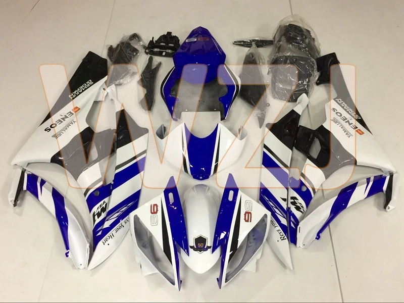 YZF600 R6 06 Обтекатели YZF600 R6 2007 сине-белые черный набор для всего тела YZFR6 2006-2007 мотоцикл обтекатель