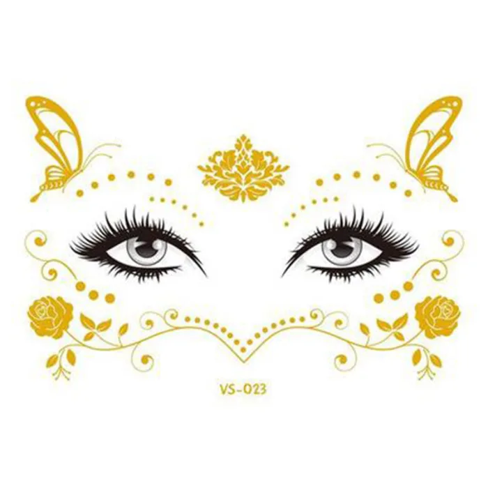 5pcs Golden Face Temporary Tattoo Waterproof Freckles Cover Stickers Body Art Decals OR88