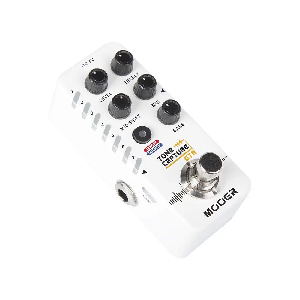 MOOER гитарный Tone Capture GTR педаль 7 предустановленных слотов переключатель между истинным BYPASS или буферным BYPASS