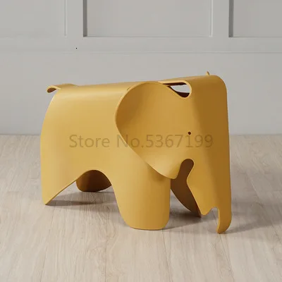 Детский табурет бытовой креативный пластиковый стул в форме слона мультфильм табурет датский цвет детский сад игрушка стул ребенок - Цвет: Армейский зеленый