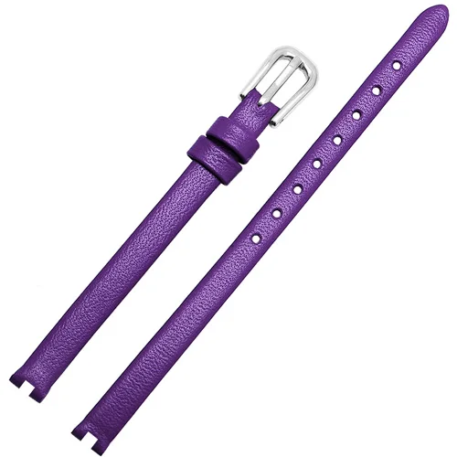 Elegant Ultrathin Leather Watch Band with Pin Buckle