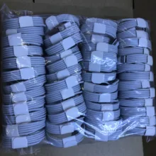 50 pcs/batch new box OD 3.0 high quality aluminum foil cable 1 m 3 ft USB data sync charger cable for 6 7 8 Original packaging