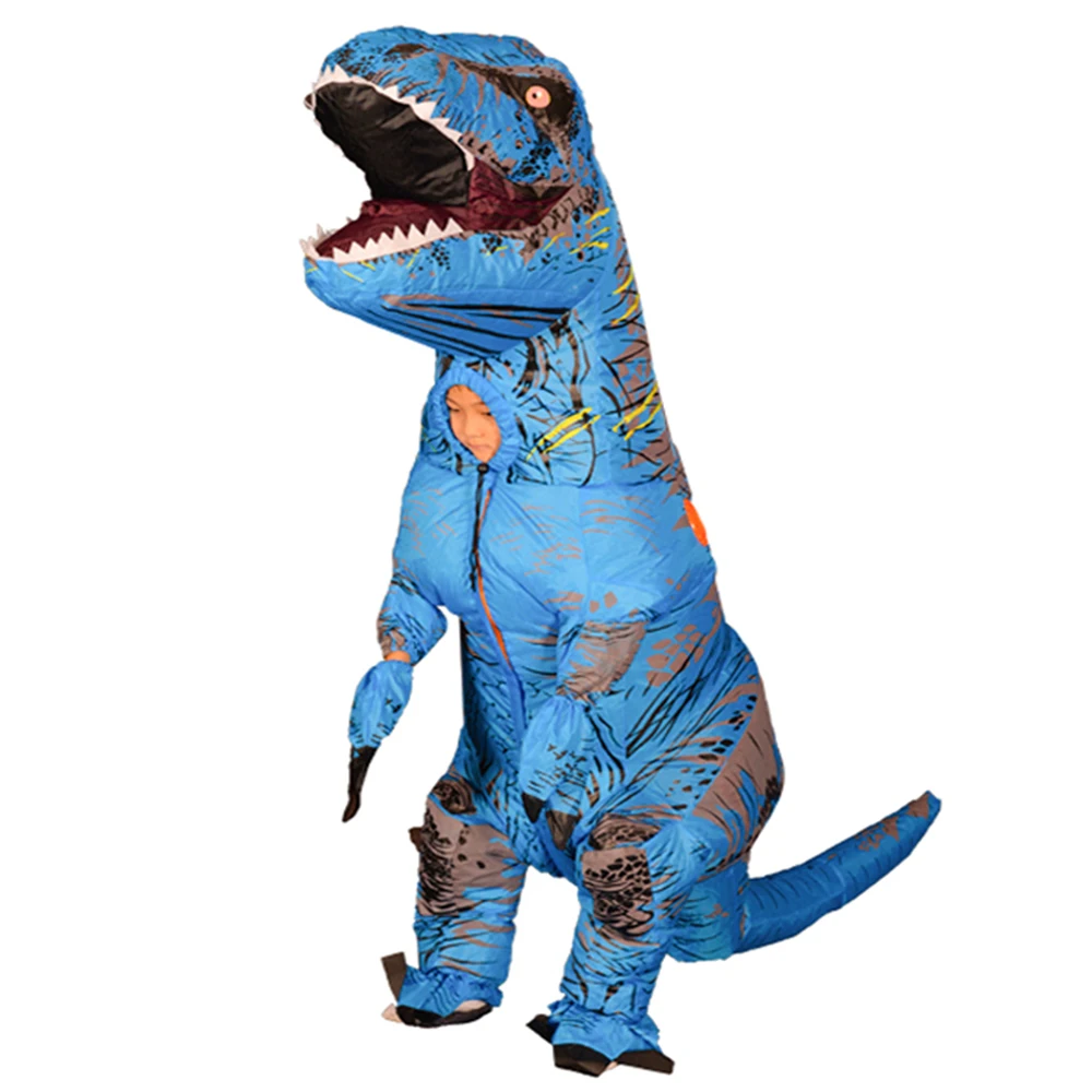 Kids Mascot Inflatable Dinosaur Costume T REX Boys Girls Party Dress Up Costumes Dino Halloween Cosplay Fancy Cartoon Dress Toys Kids Mascot Inflatable Dinosaur Costume T REX Boys Girls Party Dress Up Costumes Dino Halloween Cosplay Fancy Cartoon Dress Toys