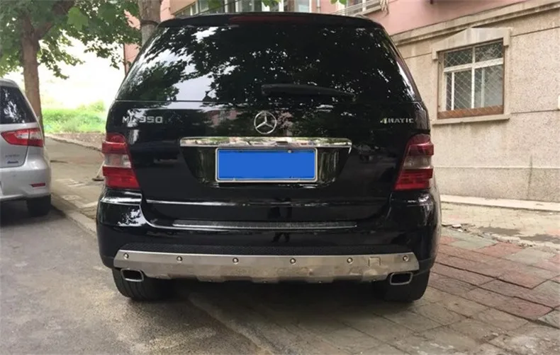 For Mercedes-Benz W164 ML350 ML500 2006-2011 BUMPER GUARD BUMPER Plate High Quality Stainless Steel Front+Rear Auto Accessories