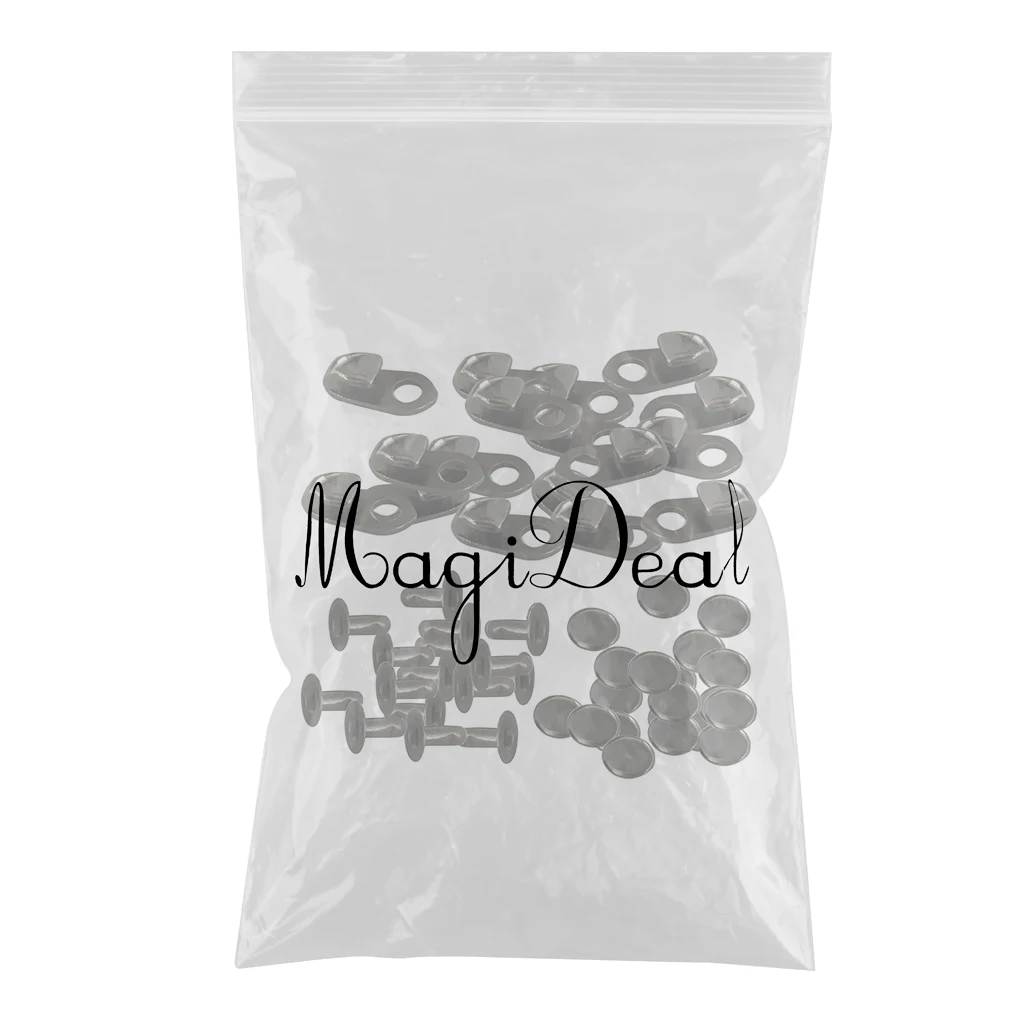 40 Pieces/ Sets Boot Lace Hooks Lace Fittings Buckles With Rivets Metal Alloy Materials for CAMPING/HIKING/CLIMBING