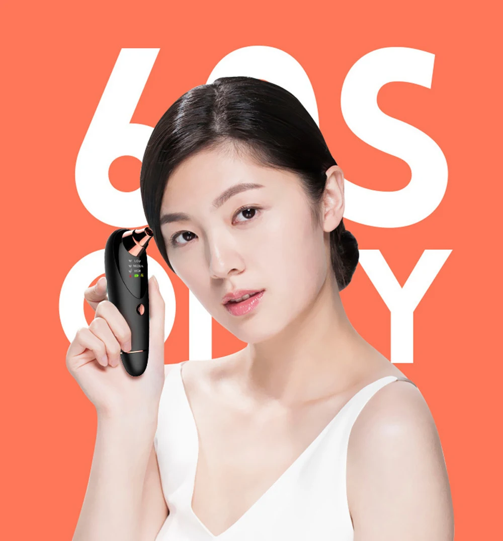 Vacuum Face Nose Pore Cleaner Electric Blackhead Remover Skin Care Hot Compress Pore Suction Tool Acne Pimple Removal Machine