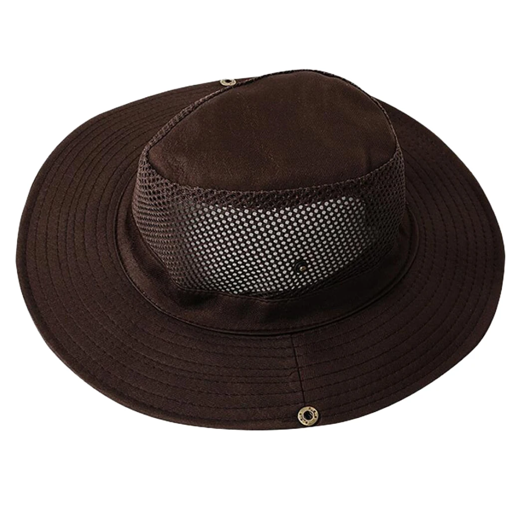 Outdoor Sun Protection Wide Brim Bucket Hat Breathable Boonie Cap for Fishing Boating Hunting Hiking Camping