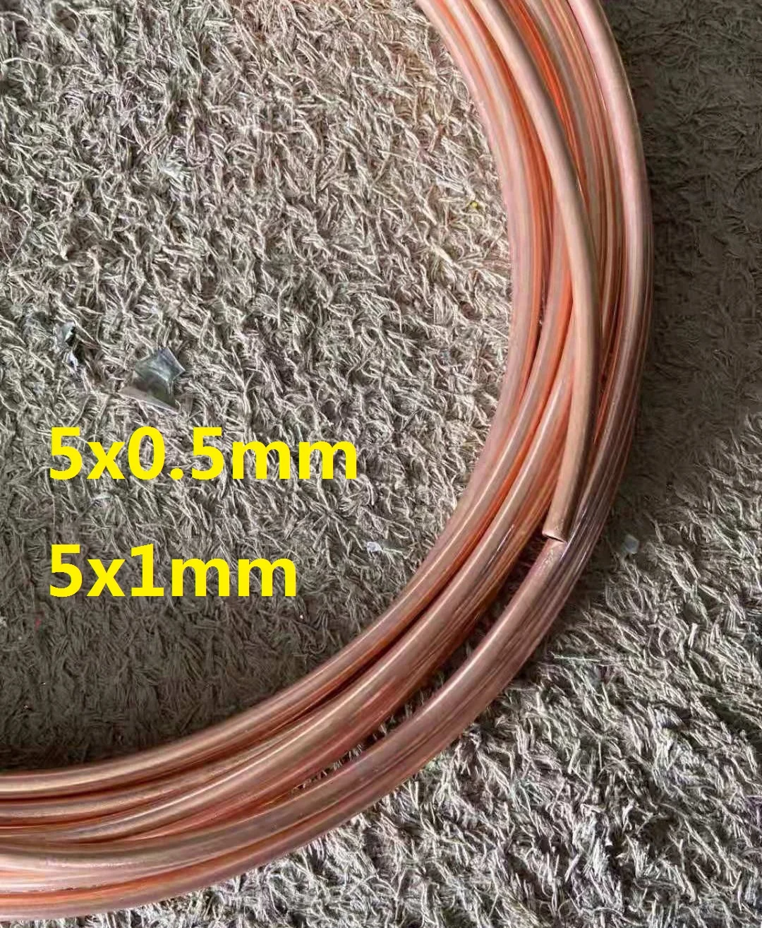 5x0.5mm 5x1mm 5mm od air conditioner T2 copper tube coiler Purple