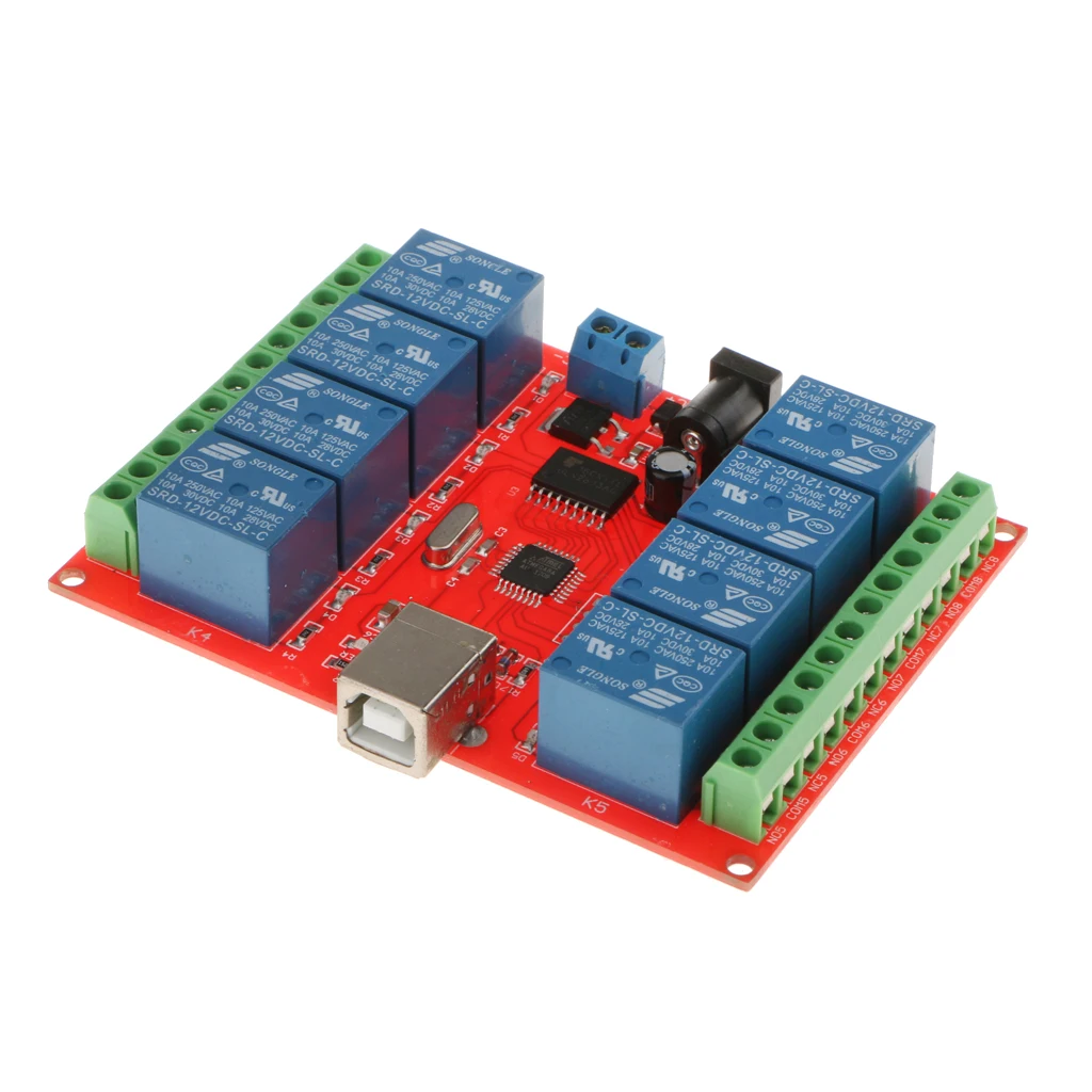 12V 8-канальный релейный модуль USB Управление переключатель PC интеллигентая(ый) Управление;