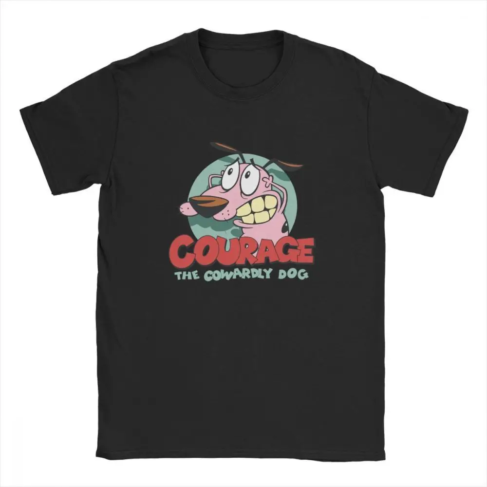 

Tyburn Men Courage The Cowardly Dog T Shirt Cotton Tops Unique Short Sleeve Crewneck Tees 6XL T-Shirts