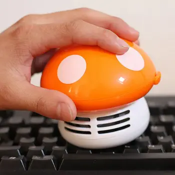 

Cute Mushroom Shape Vacuum Cleaner Mini Desk Vacuum Cleaner Smart Handheld Keyboard Cleaner Tabletop Sweeper