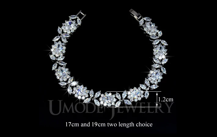UMODE Bijoux Модный белый золотой цвет высшего класса Многослойные AAA CZ теннисные браслеты для женщин Роскошные ювелирные изделия AUB0023