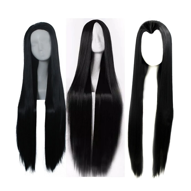 

3 Types Anime Hunter x Hunter Irumi Zorudikku Illumi Zoldyck Black Long Straight Heat Resistant Hair Anime Cosplay Wig + Wig Cap