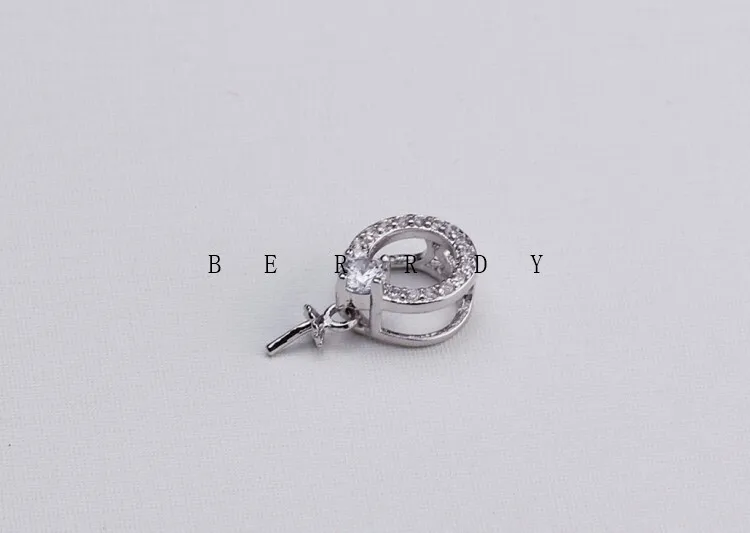 MIX STYLE Silver Plated Material Pendant Mountings Findings Settings Parts Fittings for Akoya Edison Pearls Corals, Jade