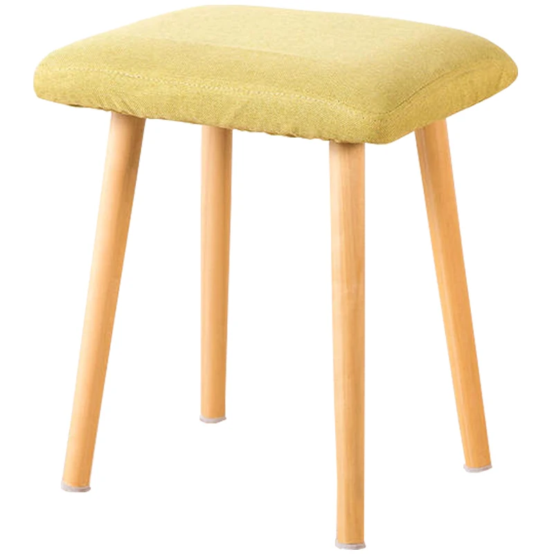 

Low Stool Solid Wood Dining Chair Household Cloth Art Small Stool Modern Simple Dressing Stool Makeup Chair Fashion Creative Foo