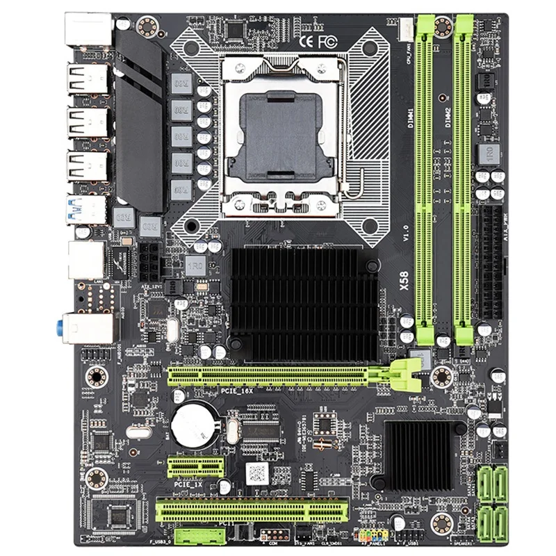 

X58 LGA 1366 Motherboard LGA1366 Support REG ECC DDR3 and Xeon Processor USB3.0 AMD RX Series