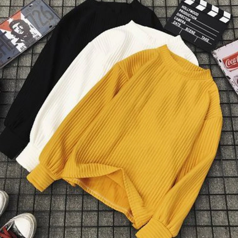 korean style women ladies long sleeve sweatshirt hoodies