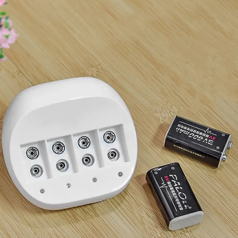4 слота 9V зарядное устройство Быстрая Зарядка адаптер для 9V литиевая батарея США штекер