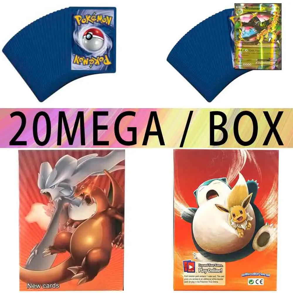 20 шт. аниме TAKARA TOMY Pokemon Cards Mega GX Engery слова Покемоны карт боевая игра торговая