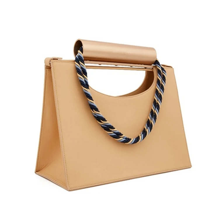 Золотая металлическая ручка с кольцом, Женская Ретро Роскошная брендовая новая дизайнерская однотонная большая сумка на плечо, Женская персональная Высококачественная сумка