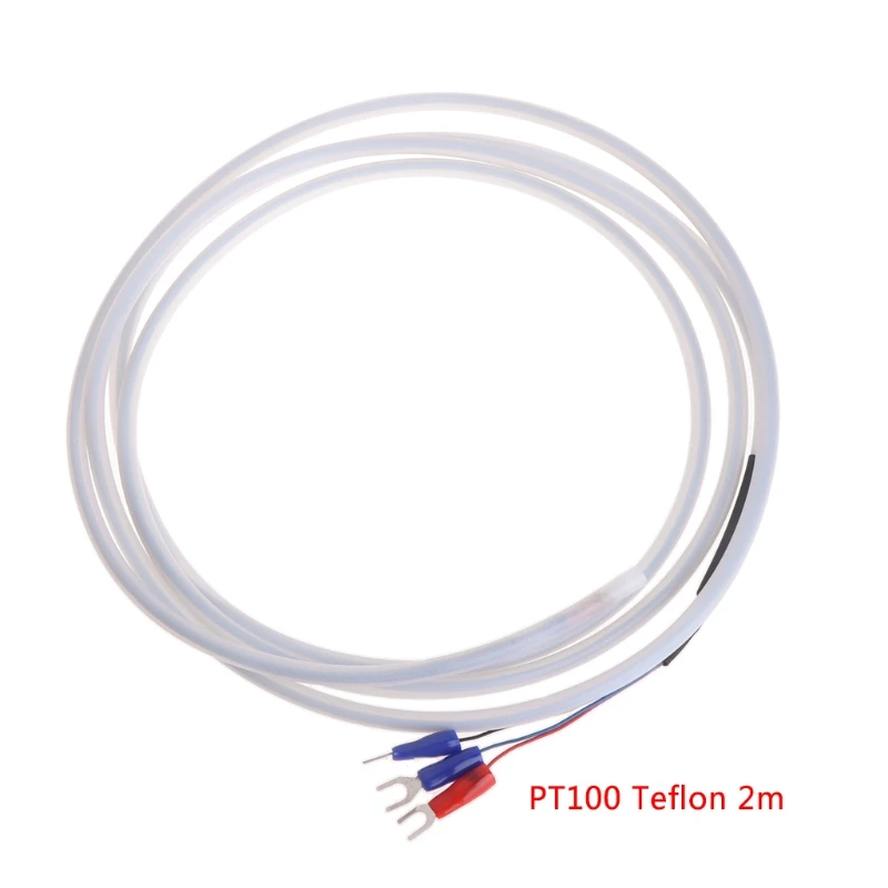 

OOTDTY 2M Teflon PTFE PT100 RTD 3 Wire Temperature Sensor Oil Waterproof Anti-corrosion A5YD