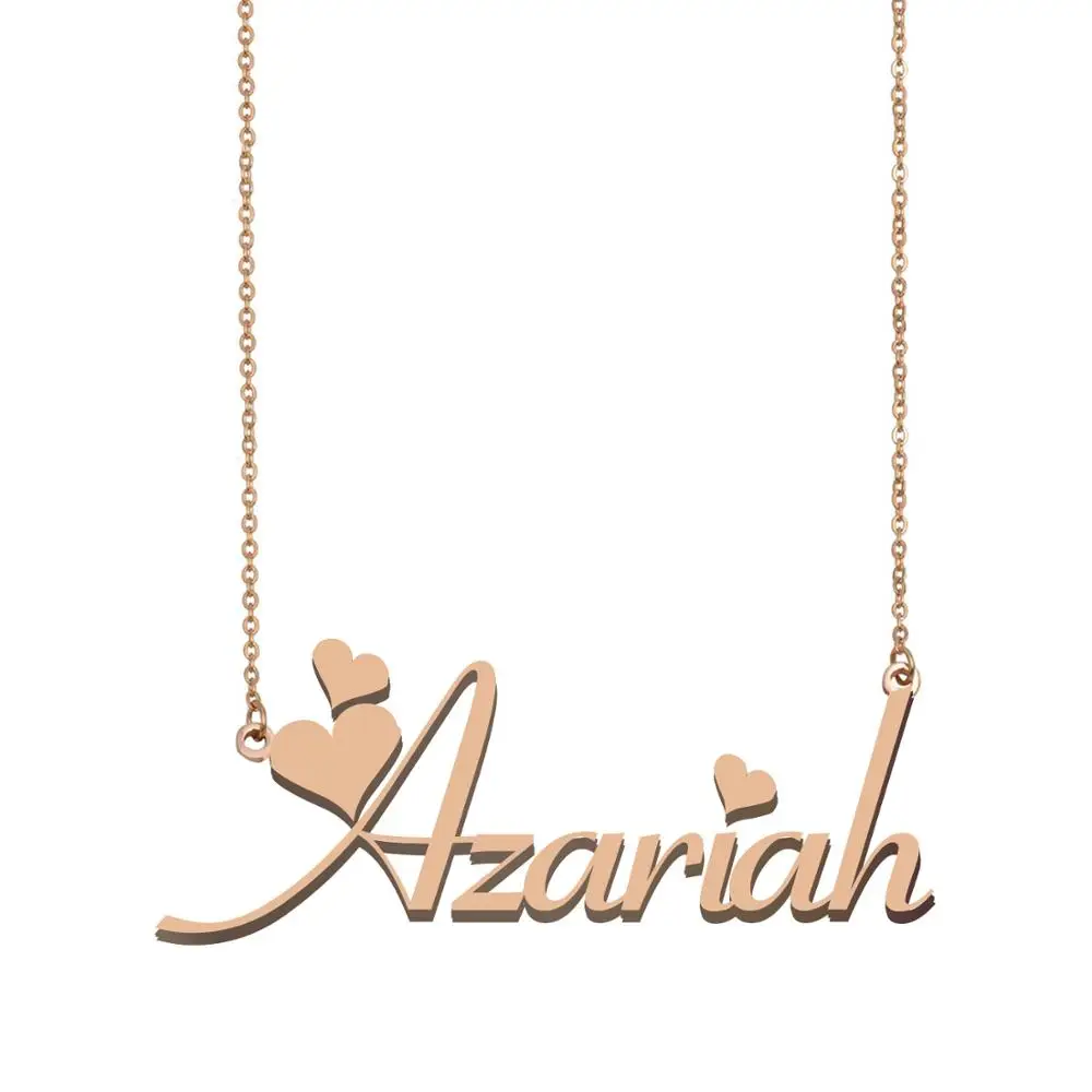 

Azariah Name Necklace Customize Nameplate Pendant for Women Girls Best Friends Birthday Wedding Christmas Mother Days Gift