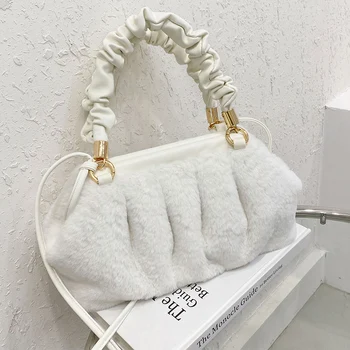 

Autumn/Winter Bags 2020 New Trendy Korean Style Internet-Famous Tote Popular Velvet Shoulder Women's Bag Chain Crossbody Bag
