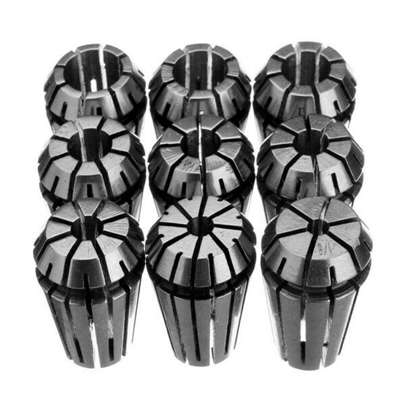 EASY-9Pcs Er16 1/8 до 3/8 дюймов пружинный цанговый патрон цанговый для фрезерного токарного станка с ЧПУ