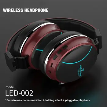 

Foldable Bluetooth 5.0 LED Breathing Light Bass Music Sports Headphone Portable Headband Hands-free Call Headset