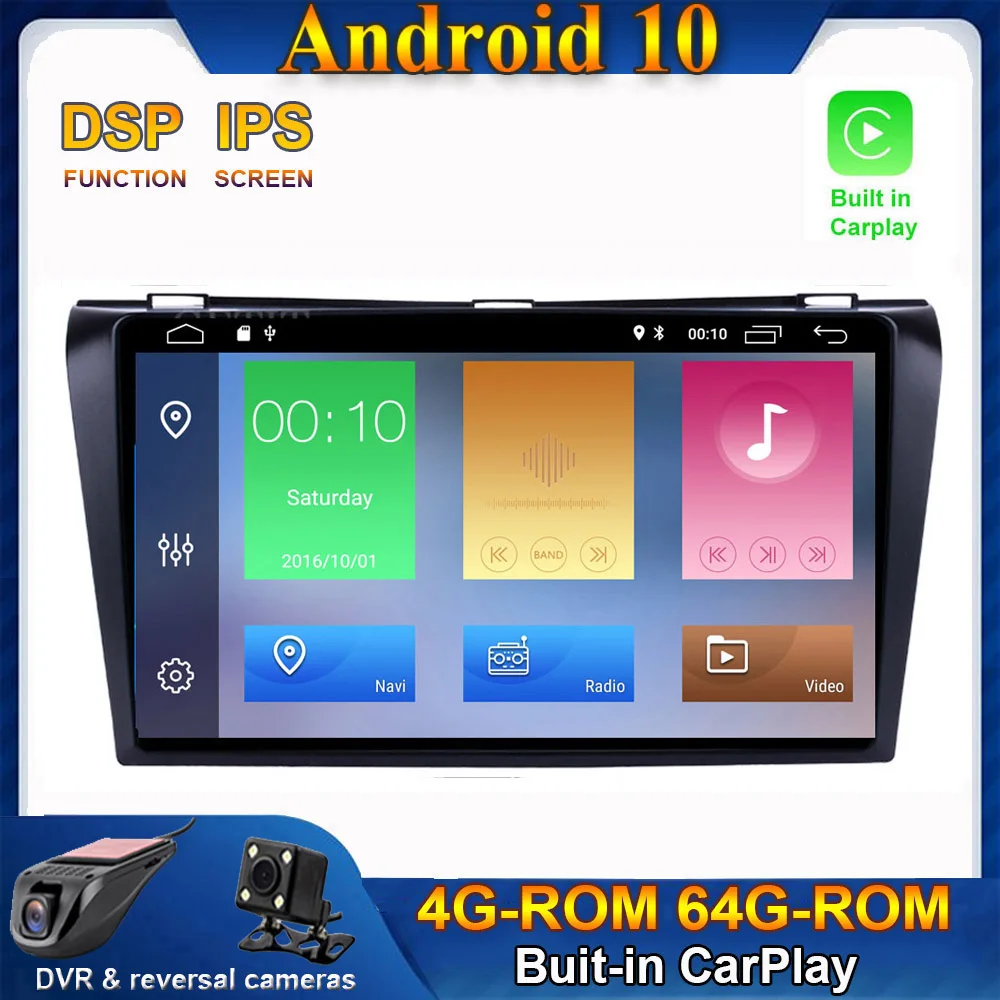 CARPLAY Android 10 0 автомобильный радиоприемник стерео плеер GPS навигация мультимедиа
