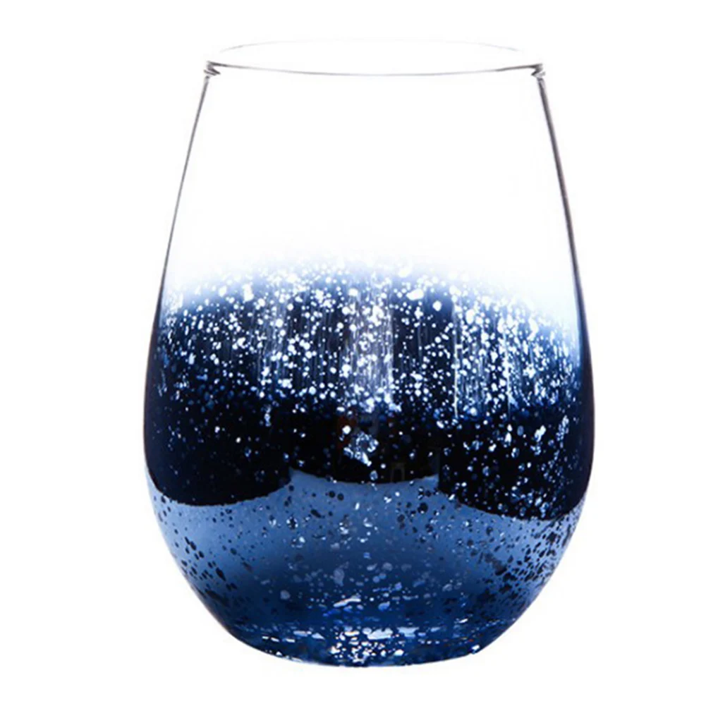 Европейский креатированный звезды цвет покрытия большой емкости бессвинцовый стакан из прозрачного стекла винный стакан стаканы, бокалы, сок пивной чашки