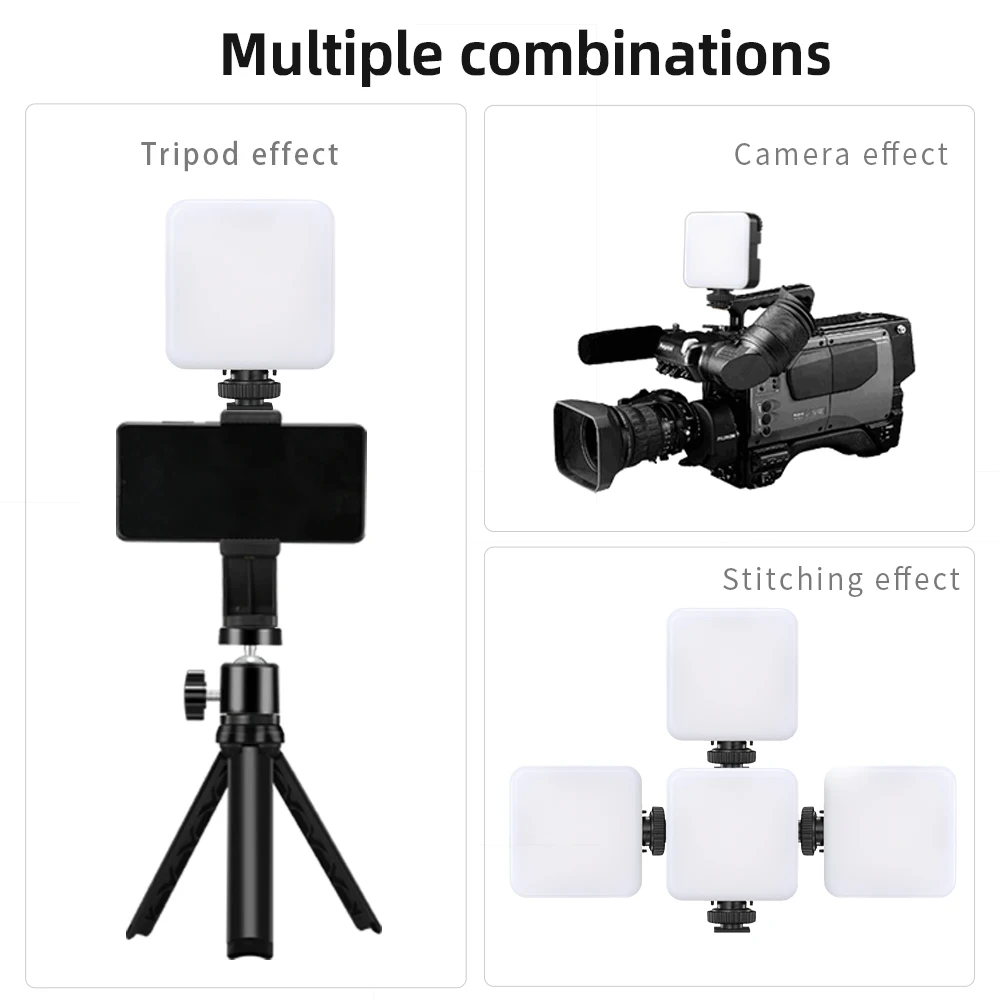 6W Mini RGB LED Video Light with Tripod 2700K-6500K On Camera Fill Light Photography Lighting For Tiktok Vlog Light lamp