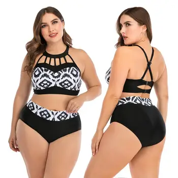 

women Swimwear high waist Push Up Padded Plus Size Bikini Set sexy Swimsuit Bathing Suit swimming Beachwear Bikinis 2020 Mujer