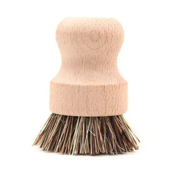 

Palm Sisal Kitchen Pot Pan Cleaning Brush Round Short Handle Dish Wash Scrubber X4YD