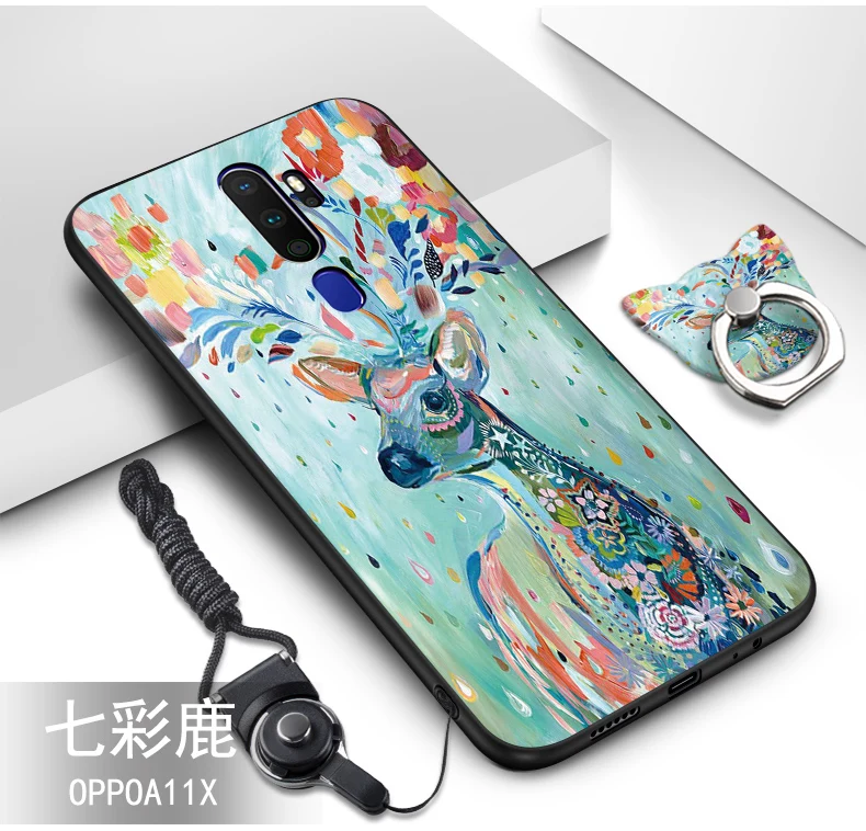 color as photo Для oppo a9 чехол силиконовый 3D рельефный Рисунок мультфильм мягкий, роскошный, из ТПУ чехол для телефона для oppo a5 чехол fundas - Цвет: color as photo