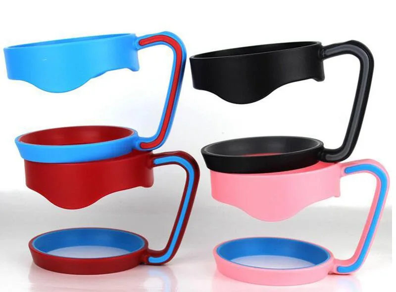50pcs 7 color Portable Water Bottle Mugs Cup Handle for 30 Ounce Tumbler Rambler Cup Hand Holder Fit Travel Drinkware