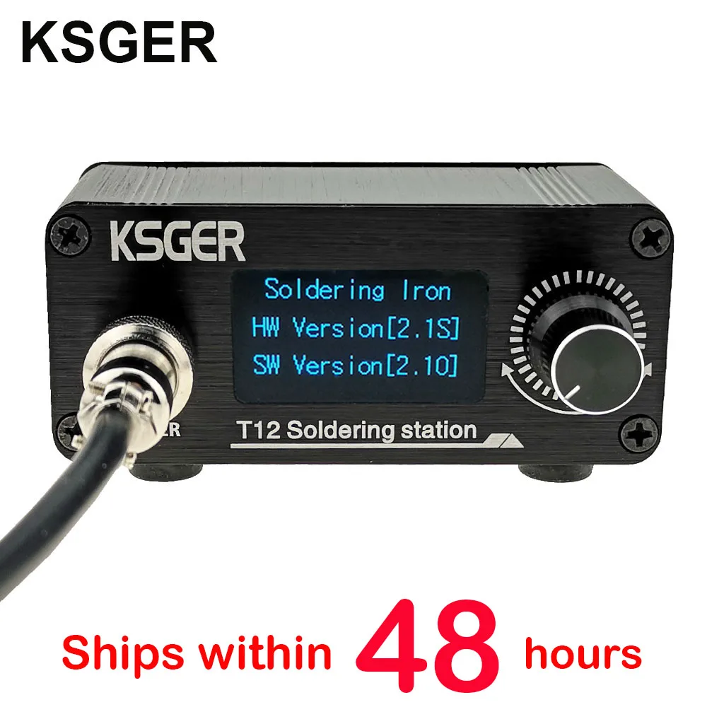 Паяльная станция KSGER T12 Mini STM32 V2.1S DIY OLED контроллер FX9501 ручка алюминиевый сплав