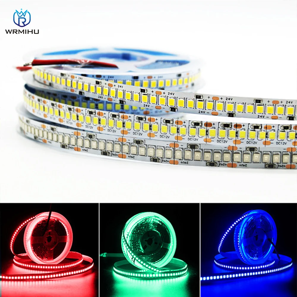 

High Brightness DC12V 24V SMD2835 240leds/m Multiple Colors Available Festival Flexible Decorative Soft Light Strip for Showcase