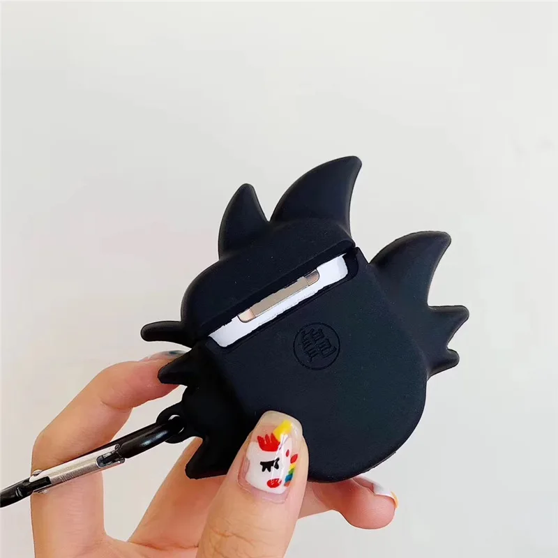 3D Dragon Ball Son Goku чехол для Airpods 1 2 Милые силиконовые аксессуары Bluetooth чехол для наушников Защитный чехол с брелоком