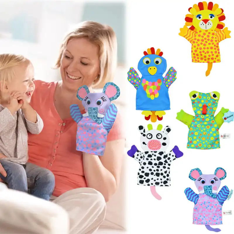 Marionnette A Main Pour Bebe Jouet Animal Doux Et Multicolore Perroquet Bleu Jouets Pour Nouveau Nes Lion Grenouille Vache Perroquet Elephant Hc0302 Aliexpress