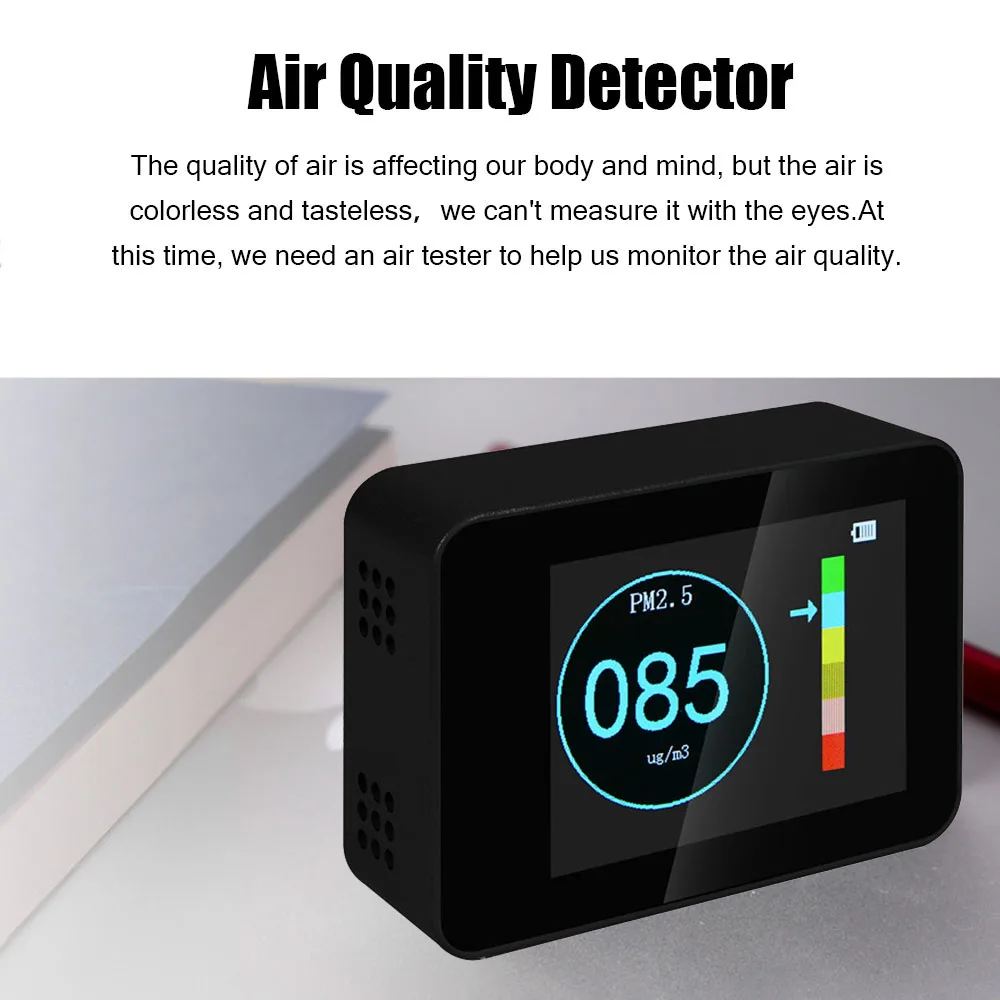 

kkmoon Air Quality Detector Laser PM2.5 PM10 PM1.0 Detectors air quality monitor co2 sensor gas detector de gas Breathalyzer