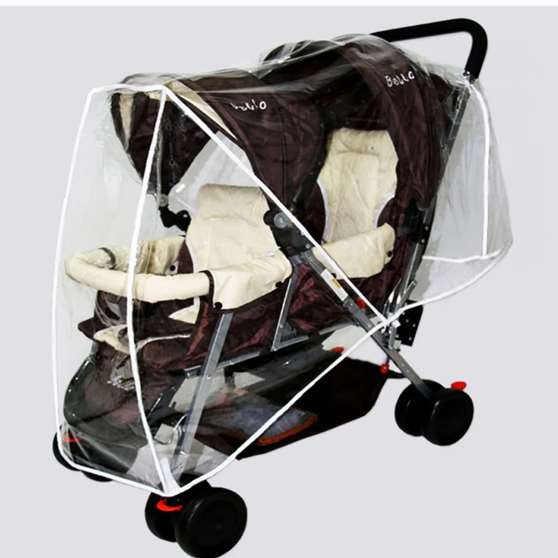 baby stroller accessories backpack Baby Double Stroller Rain Cover Waterproof & Windproof Large Window for Travel baby stroller accessories expo	