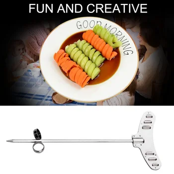 

New Creative Vegetable Fruit Spiral Twist Knife Stainless Steel Manual Spiral Carving Cutter Kitchen Tray Decoration Vegetable K