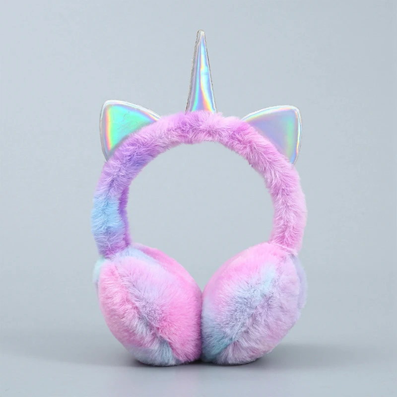 Cute Fluffy Unicorn Earmuffs For Kids