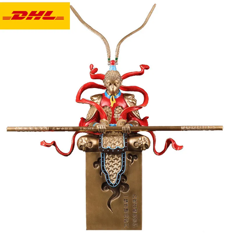 15 "Статуя короля обезьяны Sun Wukong бюст медитация полная длина портретное украшение медная фигурка игрушка коробка 39 см V755
