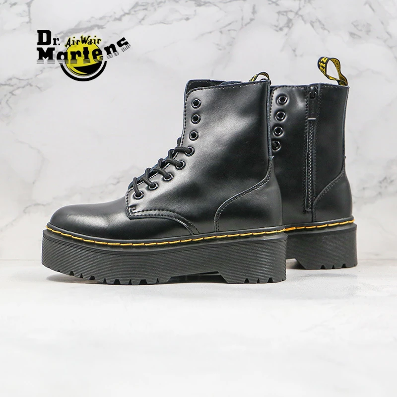 platform doc martens with zipper